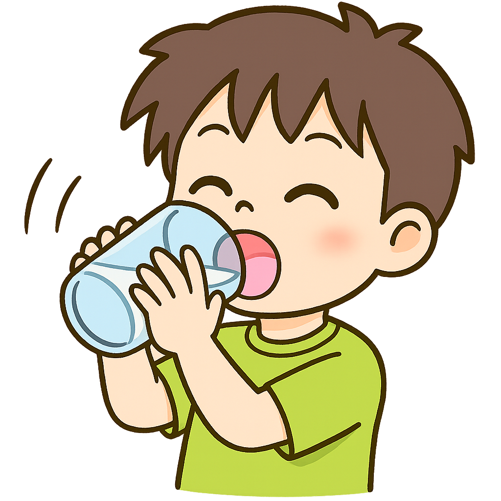 牛乳を飲む男の子